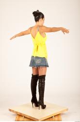 Whole Body Woman T poses Casual Slim Studio photo references